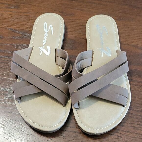 Seven7 Tia Sandals in Brown size 8 - Picture 1 of 3